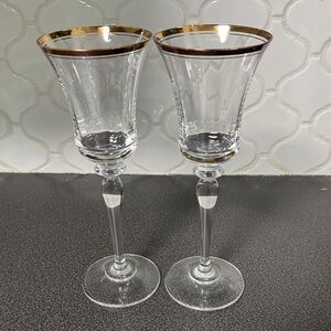 Vintage Mikasa Jamestown set of two wine glasses